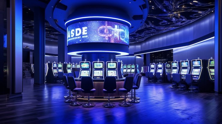 Antarmuka permainan slots di rumahtoto dengan simbol dan tabel pembayaran
